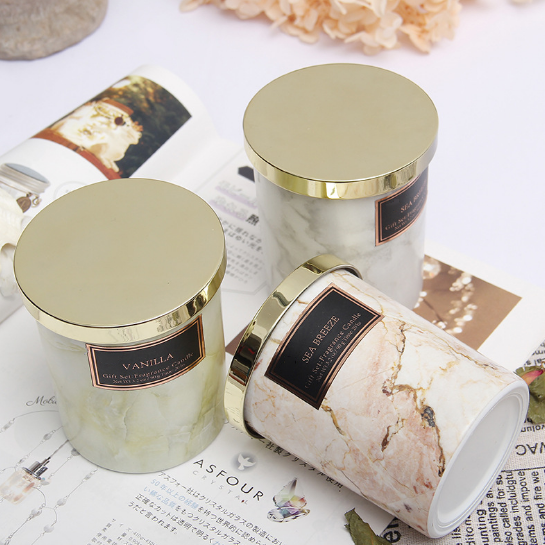 Hot sale own brand custom private label scented candles UK for home fragrance with lid